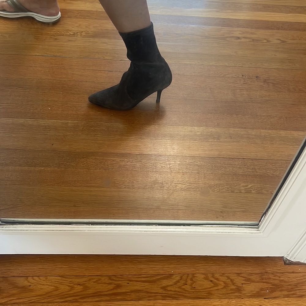 Stuart Weitzman Stretch Suede “Sock” Booties-7 - image 5